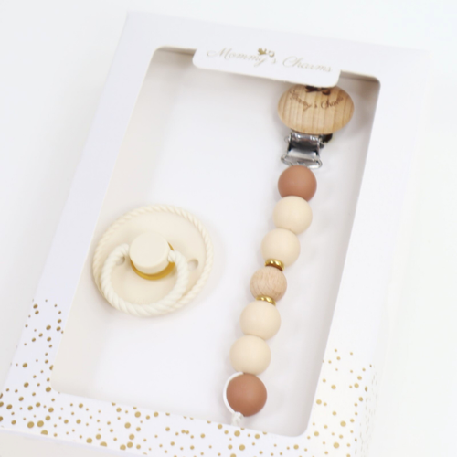 Amber Pacifier Clip + FRIGG Pacifier – Amber Design
