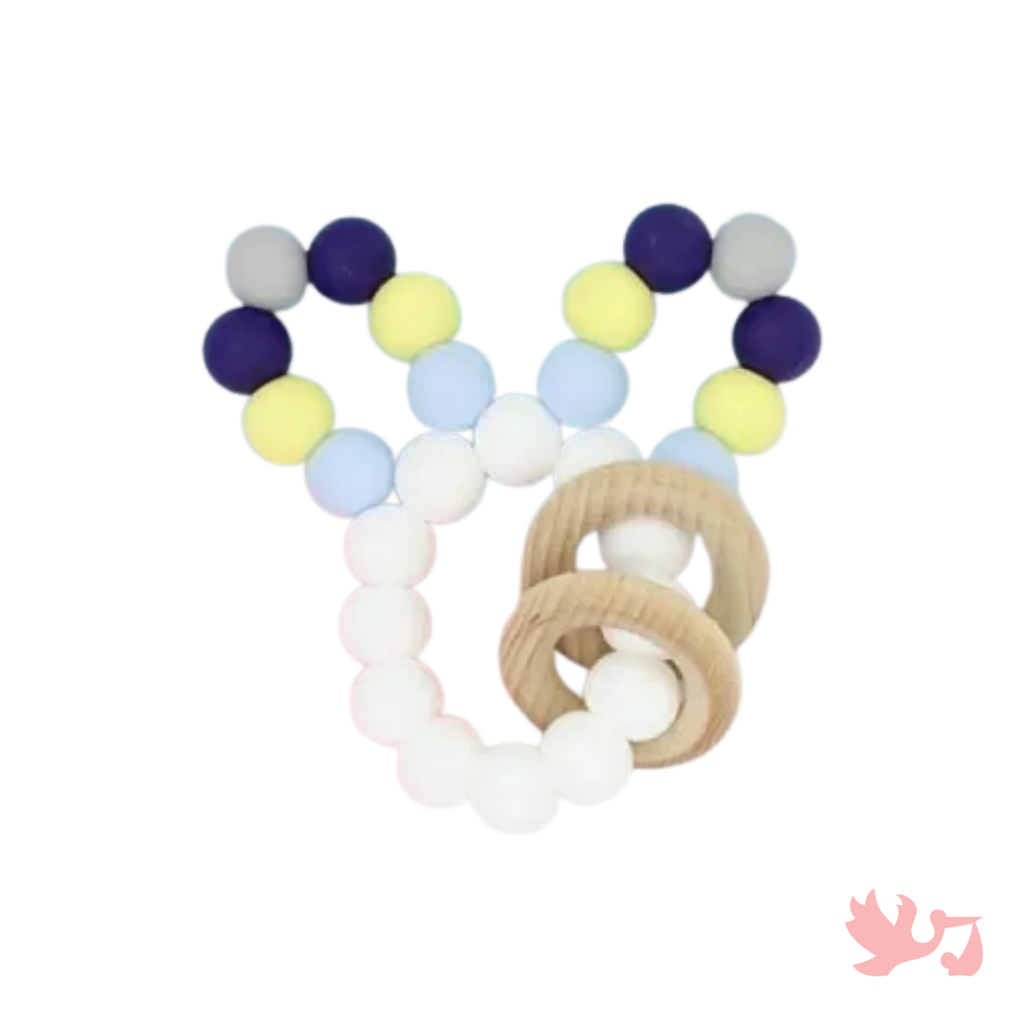 Bunny Ears Baby Rattle – Newborn Sensory Toy - personalized baby sensory rattle by Mommy's Charms