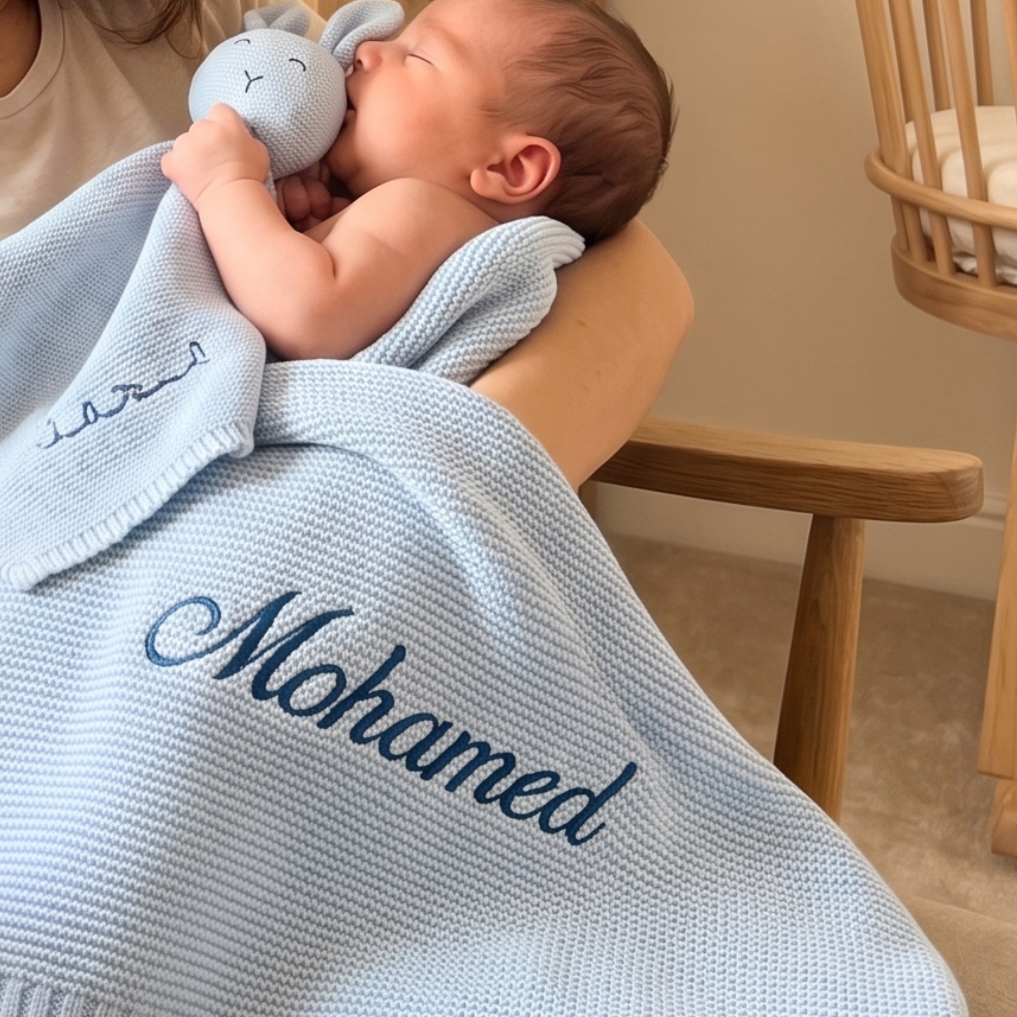 The Royal Welcome Bundle – Personalized Towel, Blanket & Pacifier Set - baby shower gift bundle by Mommy's Charms