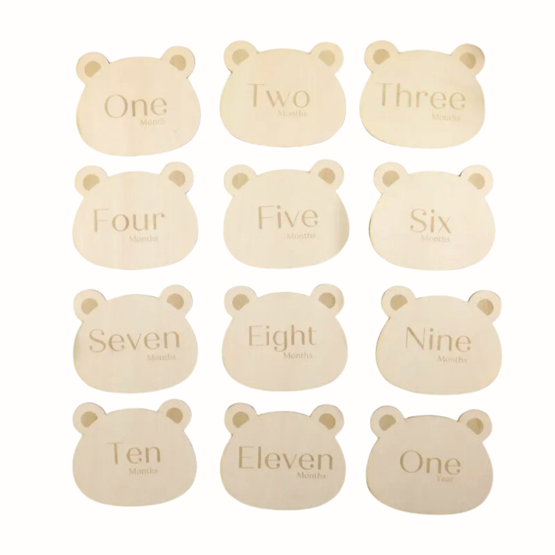 Baby Milestone Cards – Teddy Bear Design